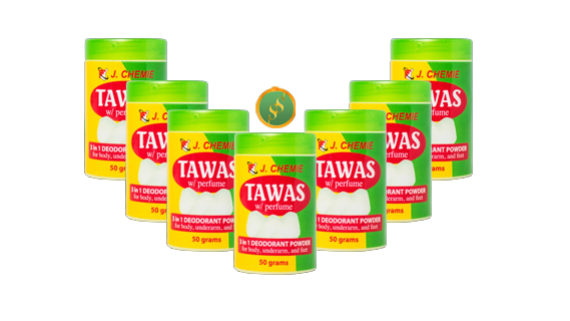 Tawas with perfume J.chemie 3 in 1 deodorant powder 50 grams
